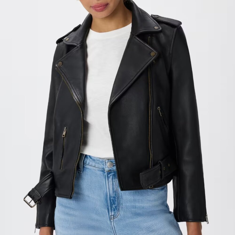 Quince 100% Leather Motorcycle Jacket